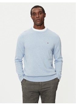 Tommy Hilfiger Sweter Essential MW0MW14748 Błękitny Regular Fit ze sklepu MODIVO w kategorii Swetry męskie - zdjęcie 182734220