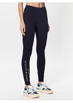 Tommy Hilfiger Legginsy Heritage WW0WW37347 Granatowy Slim Fit ze sklepu MODIVO w kategorii Spodnie damskie - zdjęcie 182734312