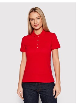 Lacoste Polo PF5462 Czerwony Slim Fit ze sklepu MODIVO w kategorii Bluzki damskie - zdjęcie 182734314