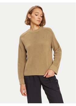 Tommy Hilfiger Sweter WW0WW40751 Beżowy Regular Fit ze sklepu MODIVO w kategorii Swetry damskie - zdjęcie 182734421