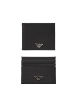 Emporio Armani Zestaw portfel i etui na karty Y4R237 Y138E Czarny ze sklepu MODIVO w kategorii Portfele męskie - zdjęcie 182734580