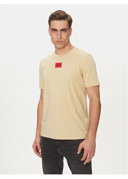 HUGO T-Shirt Diragolino212 50447978 Beżowy Regular Fit ze sklepu MODIVO w kategorii T-shirty męskie - zdjęcie 182734603
