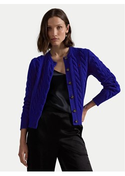 Polo Ralph Lauren Kardigan 211910443018 Niebieski Regular Fit ze sklepu MODIVO w kategorii Swetry damskie - zdjęcie 182734640