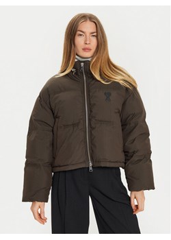 AMI PARIS Kurtka zimowa FJK413.PA0009 Brązowy Regular Fit ze sklepu MODIVO w kategorii Kurtki damskie - zdjęcie 182734684