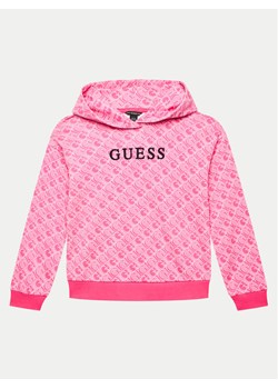 Guess Bluza J4YQ00 KA6R4 Różowy Regular Fit ze sklepu MODIVO w kategorii Bluzy dziewczęce - zdjęcie 182734833