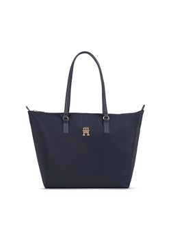 Tommy Hilfiger Torebka Poppy Th Tote AW0AW15639 Granatowy ze sklepu MODIVO w kategorii Torby Shopper bag - zdjęcie 182734860