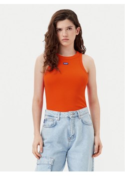 HUGO Top Easy 50508857 Pomarańczowy Slim Fit ze sklepu MODIVO w kategorii Bluzki damskie - zdjęcie 182734991