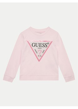 Guess Bluza K4YQ10 KA6R4 Różowy Regular Fit ze sklepu MODIVO w kategorii Bluzy dziewczęce - zdjęcie 182735304