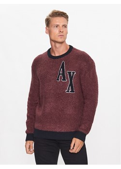 Armani Exchange Sweter 6RZM2B ZM3GZ 14AU Bordowy Regular Fit ze sklepu MODIVO w kategorii Swetry męskie - zdjęcie 182735504