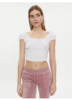 Juicy Couture Bluzka Brodie JCWCT23309 Biały Regular Fit ze sklepu MODIVO w kategorii Bluzki damskie - zdjęcie 182735544