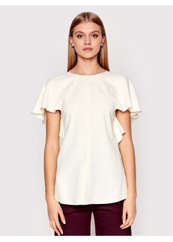 Victoria Victoria Beckham Bluzka Drape 1122WTP003178B Żółty Regular Fit ze sklepu MODIVO w kategorii Bluzki damskie - zdjęcie 182735591