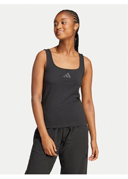 adidas Top All SZN Luxe JJ2336 Czarny Slim Fit ze sklepu MODIVO w kategorii Bluzki damskie - zdjęcie 182735642