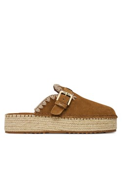 Mou Espadryle Jute clog plain MU.SW641000A Brązowy ze sklepu MODIVO w kategorii Espadryle damskie - zdjęcie 182735823