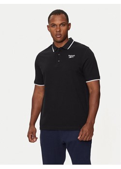 Reebok Polo Identity Small Logo Polo 100073035 Czarny Regular Fit ze sklepu MODIVO w kategorii T-shirty męskie - zdjęcie 182735870