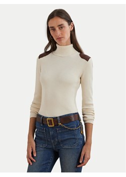LAUREN RALPH LAUREN Golf 200951386001 Écru Slim Fit ze sklepu MODIVO w kategorii Swetry damskie - zdjęcie 182735880