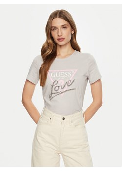 Guess T-Shirt W5RI10 I3Z14 Szary Regular Fit ze sklepu MODIVO w kategorii Bluzki damskie - zdjęcie 182736182