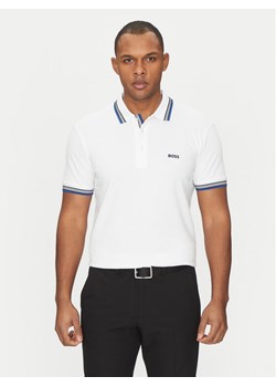 BOSS Polo Paddy 50469055 Biały Regular Fit ze sklepu MODIVO w kategorii T-shirty męskie - zdjęcie 182736202