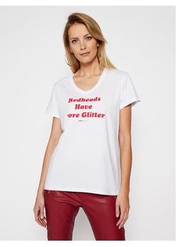 PLNY LALA T-Shirt Redheads PL-KO-VN-00128 Biały Regular Fit ze sklepu MODIVO w kategorii Bluzki damskie - zdjęcie 182736591