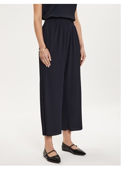 Max Mara Leisure Spodnie materiałowe Rolanda 24267860 Granatowy Relaxed Fit ze sklepu MODIVO w kategorii Spodnie damskie - zdjęcie 182736624