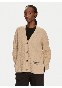 Tommy Hilfiger Kardigan WW0WW42143 Beżowy Relaxed Fit ze sklepu MODIVO w kategorii Swetry damskie - zdjęcie 182736913
