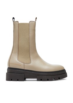 Tommy Hilfiger Sztyblety Monochromatic Chelsea Boot FW0FW06730 Beżowy ze sklepu MODIVO w kategorii Botki - zdjęcie 182737263