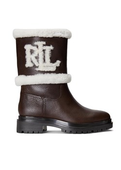 Lauren Ralph Lauren Botki Carter 802915439002 Brązowy ze sklepu MODIVO w kategorii Kozaki damskie - zdjęcie 182737293