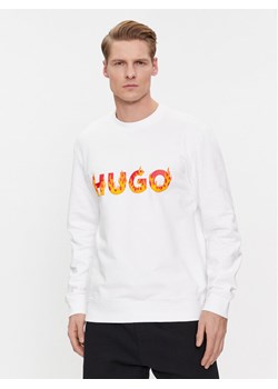 Hugo Bluza Ditmo 50504813 Biały Regular Fit ze sklepu MODIVO w kategorii Bluzy męskie - zdjęcie 182737333