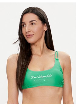 KARL LAGERFELD Góra od bikini 241W2205 Zielony ze sklepu MODIVO w kategorii Stroje kąpielowe - zdjęcie 182737581