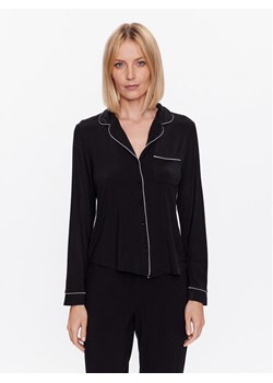 Hunkemöller Koszulka piżamowa Jacket 201739 Czarny Regular Fit ze sklepu MODIVO w kategorii Piżamy damskie - zdjęcie 182737902