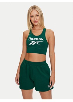 Reebok Top Identity Big Logo Cotton Bralette 100076020 Zielony Slim Fit ze sklepu MODIVO w kategorii Biustonosze - zdjęcie 182738320