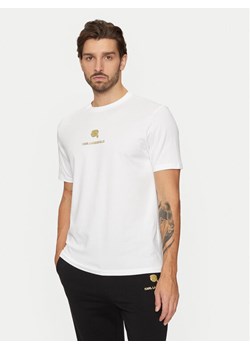 KARL LAGERFELD T-Shirt 755461 551235 Biały Regular Fit ze sklepu MODIVO w kategorii T-shirty męskie - zdjęcie 182738354