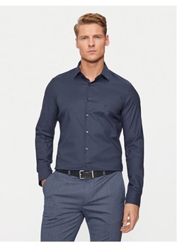 Calvin Klein Koszula K10K113182 Granatowy Slim Fit ze sklepu MODIVO w kategorii Koszule męskie - zdjęcie 182738382