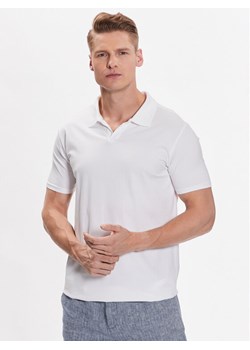 Lindbergh Polo 30-404036 Biały Slim Fit ze sklepu MODIVO w kategorii T-shirty męskie - zdjęcie 182738641
