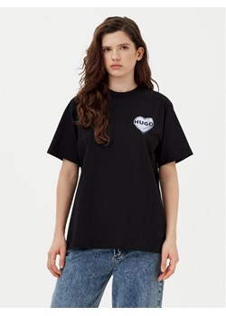 HUGO T-Shirt Vintage 50534545 Czarny Boxy Fit ze sklepu MODIVO w kategorii Bluzki damskie - zdjęcie 182738651