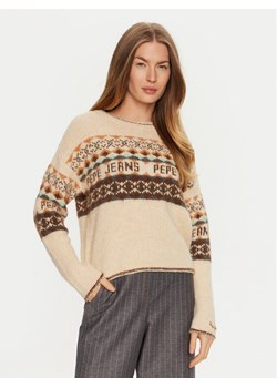Pepe Jeans Sweter Hitty PL702193 Beżowy Relaxed Fit ze sklepu MODIVO w kategorii Swetry damskie - zdjęcie 182738672
