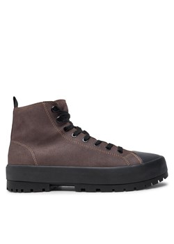 Calvin Klein Jeans Trapery Lugged Hybrid High Laceup Auth YM0YM01092 Brązowy ze sklepu MODIVO w kategorii Buty zimowe męskie - zdjęcie 182738894