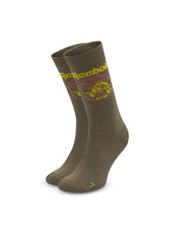 Reebok Skarpety wysokie unisex CL Outdoor Sock HD9946 Khaki ze sklepu MODIVO w kategorii Skarpetki damskie - zdjęcie 182739011
