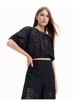 Desigual Bluzka Lucca 23SWBW01 Czarny Relaxed Fit ze sklepu MODIVO w kategorii Bluzki damskie - zdjęcie 182739642