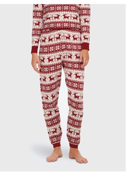 ONLY Spodnie dzianinowe Xmas 15272160 Czerwony Regular Fit ze sklepu MODIVO w kategorii Spodnie damskie - zdjęcie 182739883