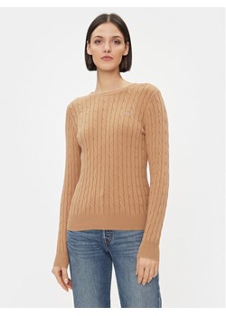 Gant Sweter 4800100 Beżowy Slim Fit ze sklepu MODIVO w kategorii Swetry damskie - zdjęcie 182739892