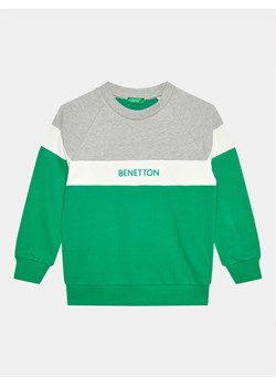 United Colors Of Benetton Bluza 3FPPC10DZ Zielony Regular Fit ze sklepu MODIVO w kategorii Bluzy chłopięce - zdjęcie 182739942