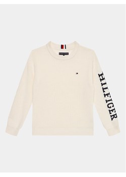Tommy Hilfiger Sweter Monotype KB0KB08364 D Écru Regular Fit ze sklepu MODIVO w kategorii Swetry chłopięce - zdjęcie 182740100