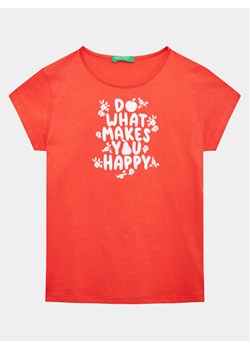 United Colors Of Benetton T-Shirt 3096G1095 Czerwony Regular Fit ze sklepu MODIVO w kategorii Koszulki niemowlęce - zdjęcie 182740191