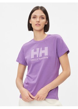 Helly Hansen T-Shirt Logo 34112 Fioletowy Regular Fit ze sklepu MODIVO w kategorii Bluzki damskie - zdjęcie 182740284