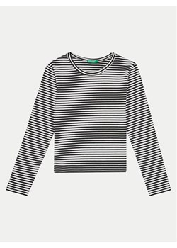 United Colors Of Benetton Bluzka 3XMLC10JJ Czarny Slim Fit ze sklepu MODIVO w kategorii Bluzki dziewczęce - zdjęcie 182740414