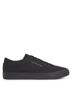 Tommy Hilfiger Tenisówki Th Hi Vulc Low Canvas FM0FM04882 Czarny ze sklepu MODIVO w kategorii Trampki męskie - zdjęcie 182740604