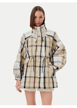 Barbour Kurtka przeciwdeszczowa Suri Checked LSP0224BE12 Beżowy Regular Fit ze sklepu MODIVO w kategorii Kurtki damskie - zdjęcie 182740823