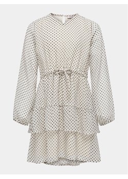 Kids ONLY Sukienka codzienna Isabella 15317147 Écru Regular Fit ze sklepu MODIVO w kategorii Sukienki dziewczęce - zdjęcie 182741180