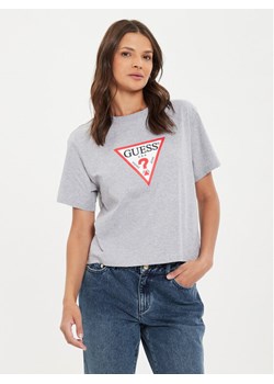 Guess Jeans T-Shirt W4YI73 K8HM0 Szary Boxy Fit ze sklepu MODIVO w kategorii Bluzki damskie - zdjęcie 182741294