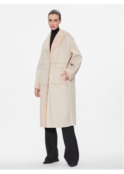 Marc Aurel Kożuch 5496 1000 93142 Beżowy Loose Fit ze sklepu MODIVO w kategorii Płaszcze damskie - zdjęcie 182741354